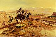 Charles M Russell Intruders oil painting picture wholesale